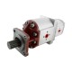 gear pump 3+2 dual 43.5+14cc rot.G br montage camion arb. cannelé