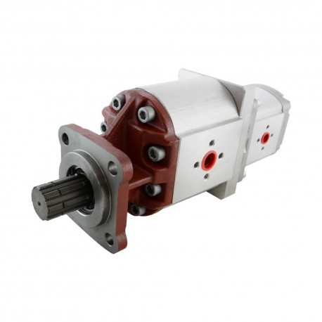 gear pump 3+2 dual 43.5+14cc rot.G br montage camion arb. cannelé